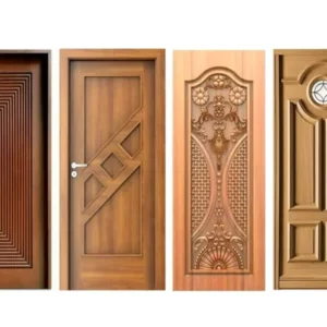 High Quality Custom Modern Solid Wood MDF Front Door for Interior/Exterior Competitive Price for House Villas Apartments Bedroom - Image 2