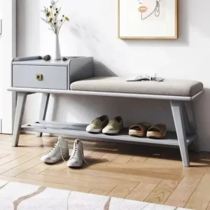 Integration Stool Solid Sitting Wood Foot Frame Drawer Shoe Cupboard Walnut with Household Door Stool Long Storage Bench Hot - Image 4