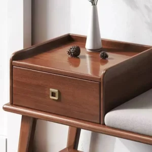 Integration Stool Solid Sitting Wood Foot Frame Drawer Shoe Cupboard Walnut with Household Door Stool Long Storage Bench Hot - Image 5