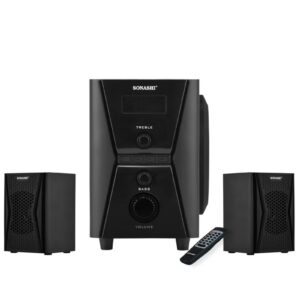SONASHI 2.1 Channel Multimedia Bluetooth Speaker System With Remote Control Fm Radio, Bluetooth, Usb, Sd Card Reader, Led Display Functions Powerful Sub-Woofer With Hi-Fi Surround Sound For Parties - Image 4