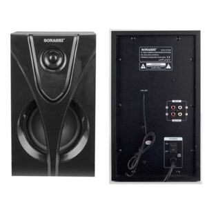 SONASHI 2.1 Multimedia Speaker Home Theatre System With Hi-Fi Surround Sound Fm Radio, Bluetooth, Usb, Sd Card Reader, Led Display Functions Powerful Sub-Woofer With Full Remote Control Audio And Video SHS-2103N Black - Image 3