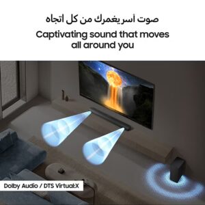 Samsung B-series Soundbar, B650F, 3.1 ch, Subwoofer, 3.1ch Sound, Q-Symphony, Dolby Audio / DTS Virtual:X, Adaptive Sound, (2025 - UAE Version) HW-B650F/ZN BLACK - Image 4