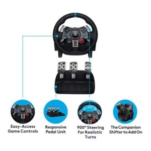 Logitech G29 Driving Force Racing Wheel and Floor Pedalsfor PS5, PS4,PS3 And PC - Black - Image 7