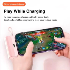 Mini Capsule Power Bank 10000mAh 2 IN 1 Built in Type-C Cable Large Capacity Fast Charging External Battery for IPhone Xiaomi - Image 5