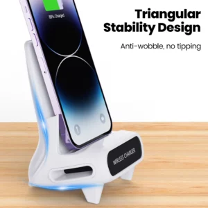 15W Portable Mini Chair Wireless Charger Stand Desktop Super Fast charging With Speaker function Universal Mobile Phone stand - Image 3