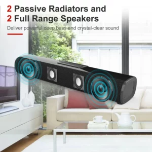S20 Wall-mounted TV Soundbar with Remote USB HDMI/ARC/Optical Input Home Theater Surround Sound Bluetooth Speakers for PC Games - Image 4