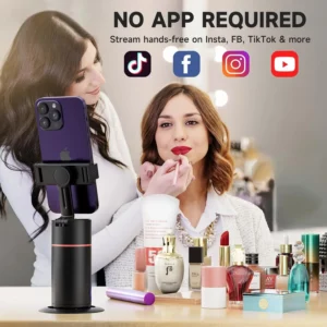 Auto Face Tracking Tripod 360°Rotation,No App, Gesture Recognition Phone Camera Mount Smart Shooting Phone Holder for Live Video - Image 5
