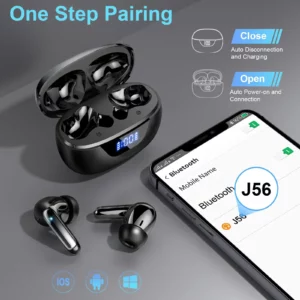 Wireless Headphones,Bluetooth 5.3 Stereo Earphones in Ear with 4 ENC Mic Clear Calls,Noise Cancelling Ear Buds,48H battery life. - Image 6