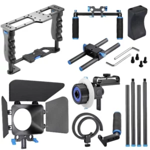 DSLR Rig Video Stabilizer Kit Film Equipment Matte Box+Dslr Cage+Shoulder Mount Rig+Follow Focus for DSLR Camera Camcorder - Image 6