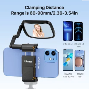 Ulanzi ST-30 Flip Mirror kit Phone Camera Periscope Vlog Selfie Bracket Phone clip With Cold Shoe Universal for iPhone 16 15 14 - Image 3