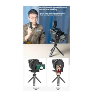 Portable Teleprompter For Smartphones With Remote Control Phone Holder For Video Recording & Live Streaming - Image 3