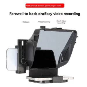 Portable Teleprompter For Smartphones With Remote Control Phone Holder For Video Recording & Live Streaming - Image 6