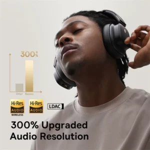 Baseus Bowie 30 Max Bluetooth Headphones 45dB Noise Cancellation Hi-res LDAC Over Ear Headset 3D Spatial Audio Wireless Earphone - Image 4