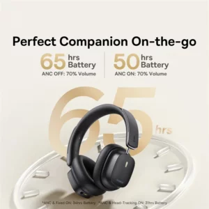 Baseus Bowie 30 Max Bluetooth Headphones 45dB Noise Cancellation Hi-res LDAC Over Ear Headset 3D Spatial Audio Wireless Earphone - Image 5