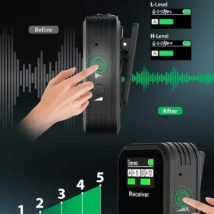NEW SYNCO Wireless Lavalier Microphone G2(A2) Pro 2.4G Dual Transmitter 24 Hours Recording 656FT 8H for Online Vlog YouTube G2A2 - Image 8