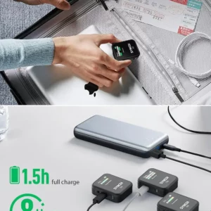 NEW SYNCO Wireless Lavalier Microphone G2(A2) Pro 2.4G Dual Transmitter 24 Hours Recording 656FT 8H for Online Vlog YouTube G2A2 - Image 5