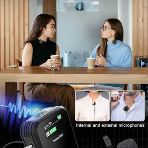 NEW SYNCO Wireless Lavalier Microphone G2(A2) Pro 2.4G Dual Transmitter 24 Hours Recording 656FT 8H for Online Vlog YouTube G2A2 - Image 4