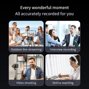 Wireless Lavalier Lapel Mini Microphone Magnetic Clip for iPhone iPad Android Outdoor Live Streaming Recording Interviews - Image 4