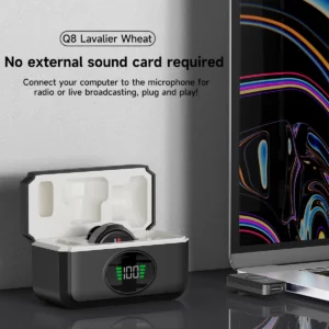 Wireless Lavalier Lapel Mini Microphone Magnetic Clip for iPhone iPad Android Outdoor Live Streaming Recording Interviews - Image 6