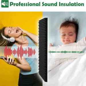 12PCS Self-Adhesive Soundproof Wall Panels Acoustic Foam Tiles Noise Reduction Home Studio Bedroom Sound Deadening Stick - Image 4