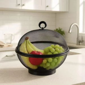 1pc 10 Inch Food Cover with Mesh Lid Fly Proof Fruit Basket for Kitchen Dining Outdoor Ideal for Fruits Vegetables Storage Gift - Image 2