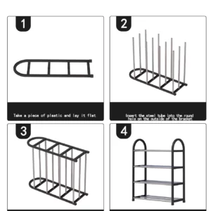 4 Floor Assembly Simple Creative Home Shoe Rack Dormitory Door Storage Rack Storage Shoe Multifunctional Cabinet Home Supplies - Image 6