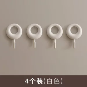 4PCS Self Adhesive Wall Hook Strong Without Drilling Coat Bag Bathroom Door Kitchen Towel Hanger Hooks Home Storage Accessories - Image 6