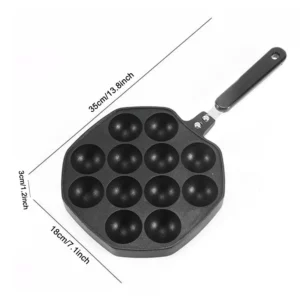 Takoyaki Pan 20 Molds Takoyaki Maker Skillet Aluminum Alloy Nonstick Grill Pan Cooking Plate for Octopus Balls Pancake cake make - Image 3