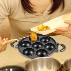Takoyaki Pan 20 Molds Takoyaki Maker Skillet Aluminum Alloy Nonstick Grill Pan Cooking Plate for Octopus Balls Pancake cake make - Image 6