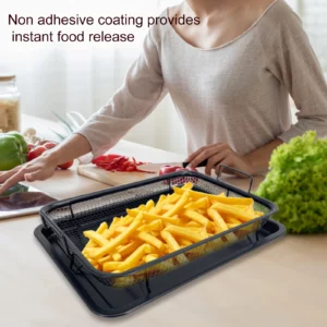 Baking Tray Oil Frying Baking Pan Non-stick Chips Basket Baking Dish Grill Mesh Kitchen Tools - Image 2