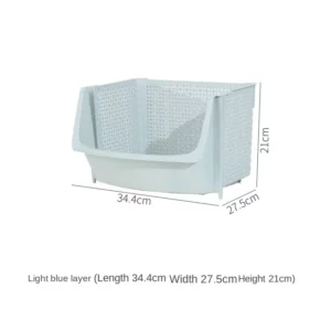 Multi-Layer Household Kitchen Storage Baskets Plastic Multifunctional Vegetable And Fruit Racks Can Be Stacked For Storage - Image 6