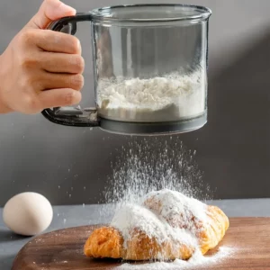 Semi-Automatic Flour Sifter With Hand Press Design Transparent Flour Sieve Non-stick Baking Tools Kitchen Gadgets Accessories - Image 2