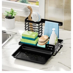 kitchen faucet sponge holder,Dishwashing brush, scouring pad storage rack,rag rack,Storage rack above the sink - Image 6