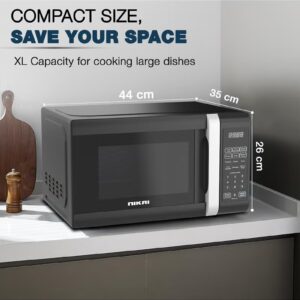 Microwave Oven, Digital Touch Control, Child Safety-Lock, 10/11 Power Levels And 6 Auto Menus, Cooking End Signal, Touch Control Panel, Convenient Pull Hand Door 20 L 700 W NM02010DBX Black - Image 4