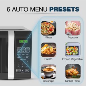 Microwave Oven, Digital Touch Control, Child Safety-Lock, 10/11 Power Levels And 6 Auto Menus, Cooking End Signal, Touch Control Panel, Convenient Pull Hand Door 20 L 700 W NM02010DBX Black - Image 6