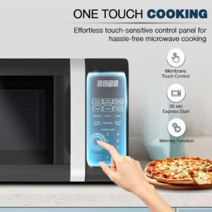 Microwave Oven, Digital Touch Control, Child Safety-Lock, 10/11 Power Levels And 6 Auto Menus, Cooking End Signal, Touch Control Panel, Convenient Pull Hand Door 20 L 700 W NM02010DBX Black - Image 7