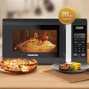 Microwave Oven, Digital Touch Control, Child Safety-Lock, 10/11 Power Levels And 6 Auto Menus, Cooking End Signal, Touch Control Panel, Convenient Pull Hand Door 20 L 700 W NM02010DBX Black - Image 8