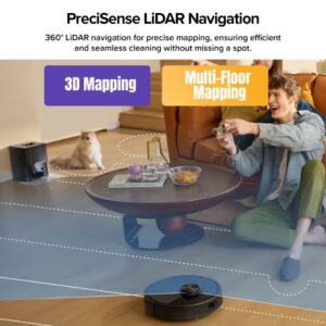 roborock Q7 TF + Robot Vacuum and Mop, Upgraded from Q5 Max+, 7 Weeks Self-Emptying, 10000Pa Suction, Dual Anti-Tangle System, for Pet Hair & Carpet, PreciSense LiDAR Navigation, App Control, 60 W 60 W Q7 TF + Black - Image 7