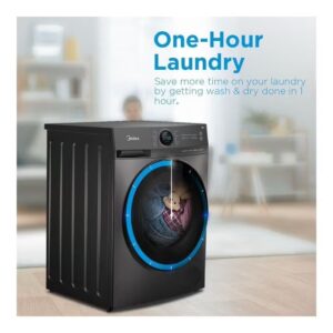 Midea 10/7 KG Smart Washer Dryer With BLDC Inverter Motor, 1400 RPM, Fully Automatic Front Load Washing And Drying Combo Wi-Fi Machine, 16 Programs-Allergy/Steam Care/Auto Clean 10 kg 10 kg MF200D100WBT Titanium - Image 6
