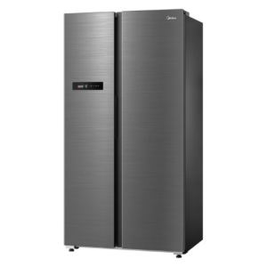 Midea 791L Gross & 569L Net Side By Side Smart Refrigerator With Color Display, Frost Free, Wi-Fi Connectivity, Voice Assistant, Multi-Air Flow, Inverter Quattro MDRS791MIE46AE Silver - Image 1