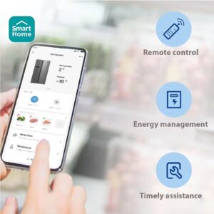 Midea 791L Gross & 569L Net Side By Side Smart Refrigerator With Color Display, Frost Free, Wi-Fi Connectivity, Voice Assistant, Multi-Air Flow, Inverter Quattro MDRS791MIE46AE Silver - Image 6