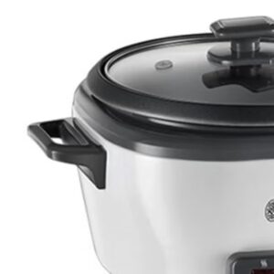 Russell Hobbs Large Rice Cooker And Steamer, 2 Litres Capacity, Versatile Cooking for Spanish Paella, Quinoa, Keep Warm Function, Family-Sized, Non-Stick Bowl, Glass Lid 2 L 500 W 27040GCC White/Black/Clear - Image 2