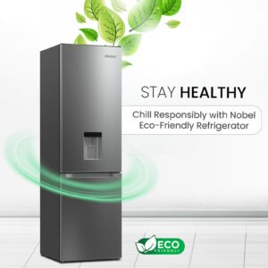 Nobel 276L Gross Capacity /248L Net Capacity Refrigerator, Defrost, Mechanical Control, Water Dispenser, and Energy-Efficient Cooling - NBF400 Silver NBF400 Silver - Image 4
