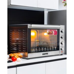 GEEPAS Multifunction Rotisserie Oven Adjustable Temperature Control With Timer Convection 120 L 2800 W GO34057 Silver - Image 3