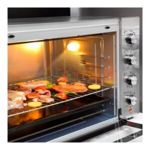 GEEPAS Multifunction Rotisserie Oven Adjustable Temperature Control With Timer Convection 120 L 2800 W GO34057 Silver - Image 5