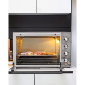 GEEPAS Multifunction Rotisserie Oven Adjustable Temperature Control With Timer Convection 120 L 2800 W GO34057 Silver - Image 6
