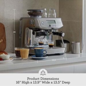 Breville Barista Pro Espresso Machine BES878BSS – Faster Heat Up, LCD Display, Built-in Grinder 2 L 1680 W BES878BSS Silver - Image 8