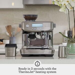 Breville Barista Pro Espresso Machine BES878BSS – Faster Heat Up, LCD Display, Built-in Grinder 2 L 1680 W BES878BSS Silver - Image 9