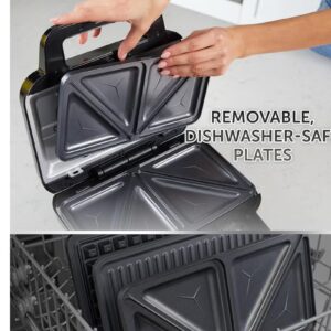 Breville 3-in-1 Snack Maker VST098 – Sandwich, Waffle & Grill Plates, Non-Stick, Easy to Clean 900 W VST098 ‎Black And Stainless Steel - Image 4