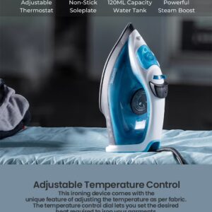 GEEPAS Multifunctional Steam Iron With Non-Stick Soleplate, Wet/Dry Function/Temperature Control, Dry/Steam Burst/Steam/Vertical Steam/Spray Function 120 ml 1800 W GSI7783N Multicolour - Image 6